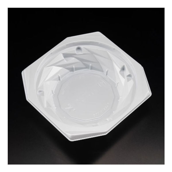 惣菜容器　バイオ キラカク 13-35B 白　1200枚(50枚×24) PBPV193　リスパック（直送品）