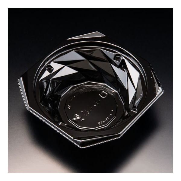 惣菜容器　バイオ キラカク 13-45B 黒　1200枚(50枚×24) PBPV212　リスパック（直送品）