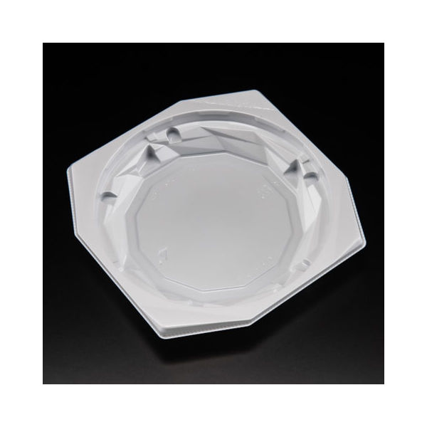 惣菜容器　バイオ キラカク 15-25B 白　900枚(50枚×18) PBPV333　リスパック（直送品）