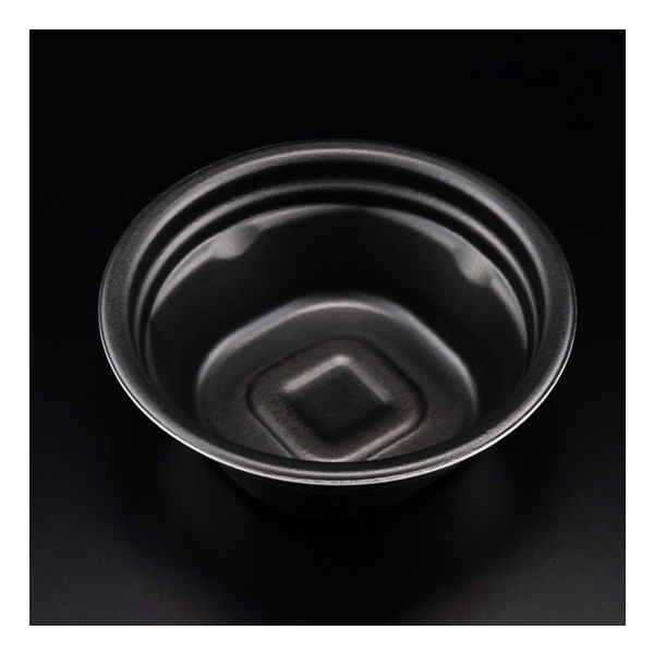 惣菜・スープ容器　ホット ほっこり 145-50B 黒　600枚(50枚×12) RLFS151　リスパック（直送品）