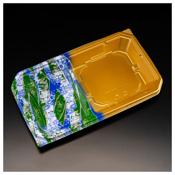 麺セット容器　バイオ 楽麺コンボ 26-15B きおり青　600枚(50枚×12) RRAI402　リスパック（直送品）