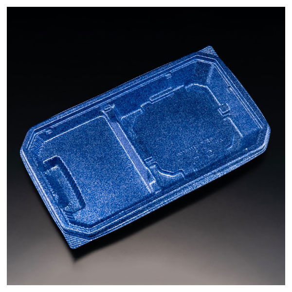 麺セット容器　バイオ 楽麺コンボ 26-15BA ステラブルー　600枚(50枚×12) RRAI423　リスパック（直送品）