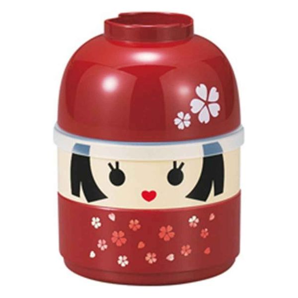 たつみや お弁当箱 2段 お椀付き こけし弁当 440ml ランチ
