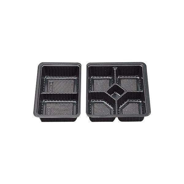 北原産業 弁当容器 中仕切90-60 C-1黒 300枚(50枚×6) CB-9058 1ケース(300枚入(50枚×6袋))（直送品）