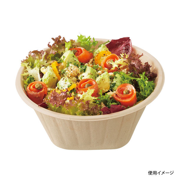 弁当容器 KBボウル165-750 ナチュラル 600枚(50枚×12) 54738 1ケース(600枚入(50枚×12袋))（直送品）