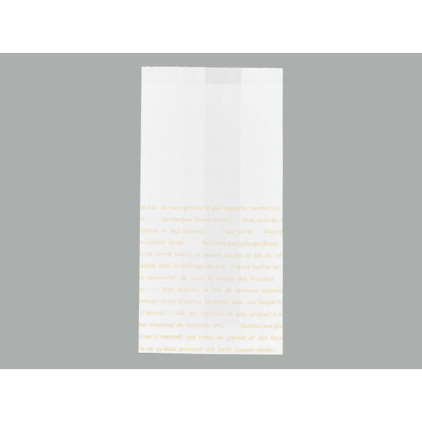 パン・和洋菓子袋 大阪ポリエチレン レシピ柄耐油紙マチ付袋No.183 2000枚(100枚×20) 6640（直送品）