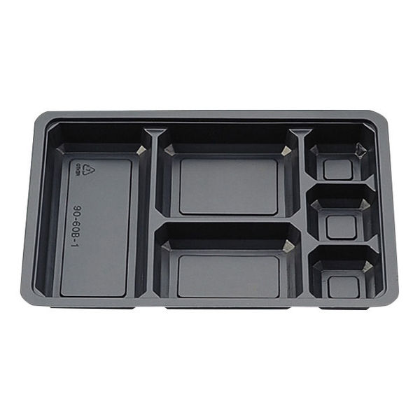 北原産業 弁当容器 中仕切90-60 B-1黒カルプ 300枚(50枚×6) CB-9058 1ケース(300枚入(50枚×6袋))（直送品）