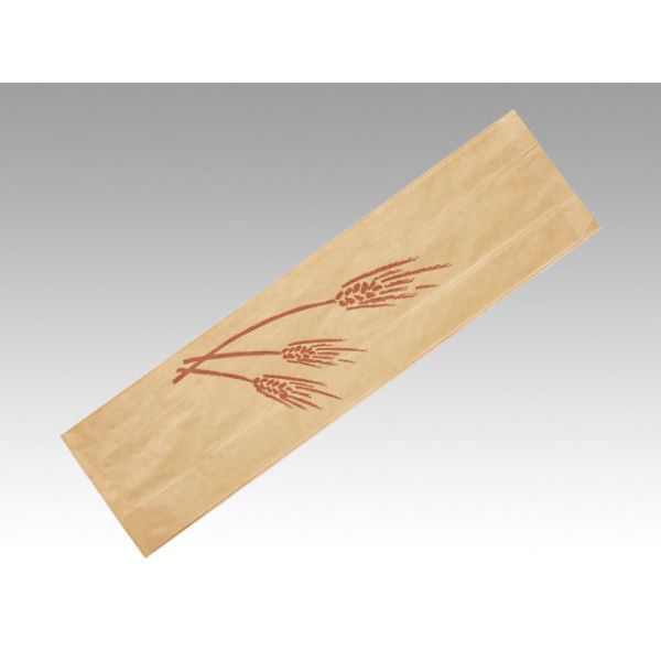 バケット袋 フランスパン紙袋麦の穂(茶)No.74(ワイド) 大阪ポリエチレン 1000枚(50枚×20) 4991（直送品）