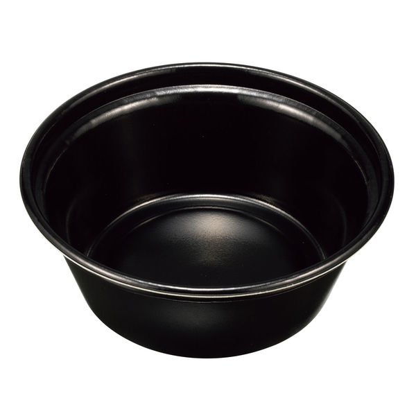 ケーピープラテック どんぶり容器 KNB-200 本体 耐熱 黒 400枚(50枚×8) 14336 1ケース(400枚入(50枚×8袋))（直送品）