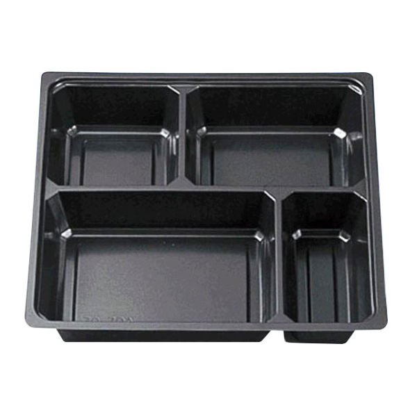北原産業 仕出弁当 中仕切 70-70A 黒 300枚(50枚×6) 150831 1ケース(300枚入(50枚×6袋))（直送品）