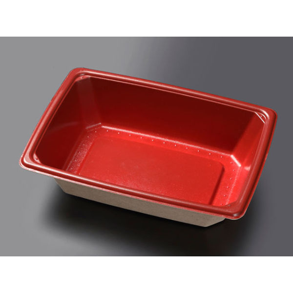 どんぶり容器 KMPランチ-10 本体 レッド【weeco】 400枚(50枚×8) 54418 1ケース(400枚入(50枚×8袋))（直送品）