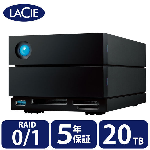 HDD 外付け 20TB 据え置き 5年保証 2big Dock RAID対応 STLG20000400 Lacie 1個（直送品）