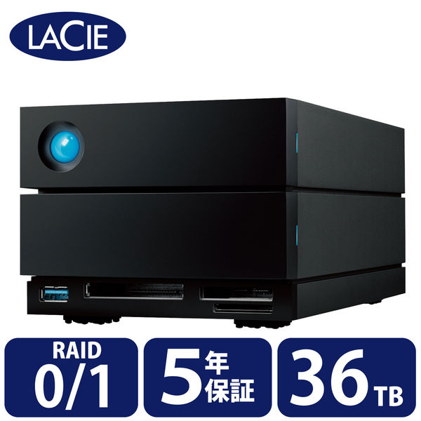 HDD 外付け 36TB 据え置き 5年保証 2big Dock RAID対応 STLG36000400 Lacie 1個（直送品）