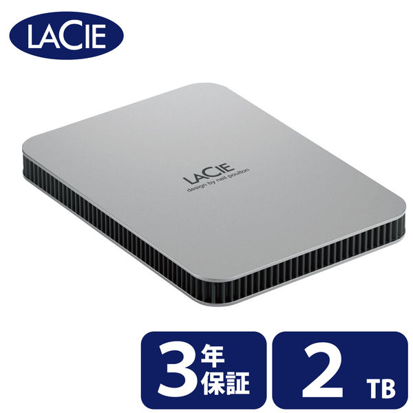 HDD 外付け 2TB ポータブル 3年保証 Mobile Drive HDD STLP2000400 LaCie 1個（直送品）