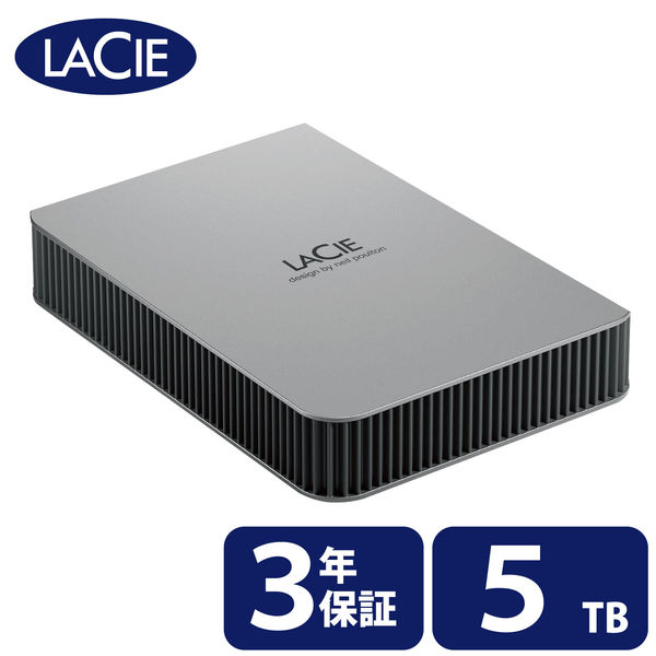 HDD 外付け 5TB ポータブル 3年保証 Mobile Drive HDD STLP5000400 LaCie 1個（直送品）
