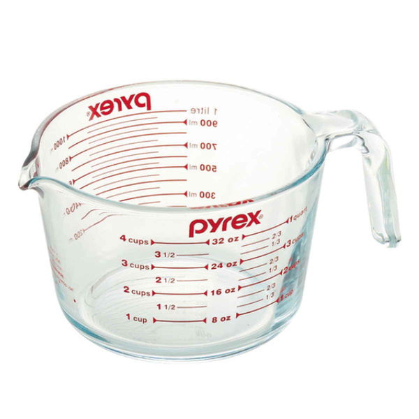 パール金属 計量カップ 1.0L 耐熱ガラス パイレックス PYREX メジャーカップ 取っ手付き 373366 1個（取寄品）