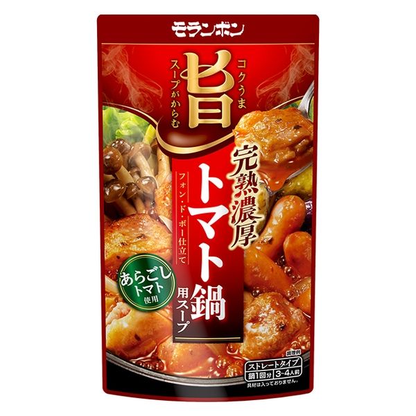 モランボン コク旨スープがからむ 完熟濃厚トマト鍋用スープ 750g 1袋 鍋つゆ