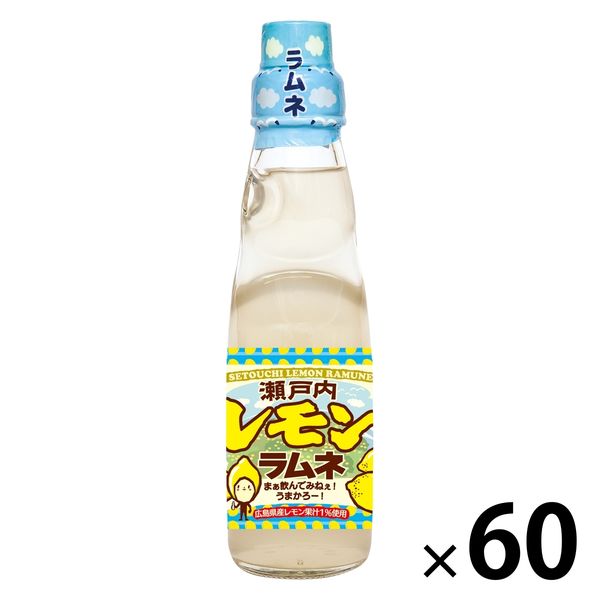 ワゴンセール】齋藤飲料工業 瀬戸内レモンラムネ 瓶 200ml 1セット（60 
