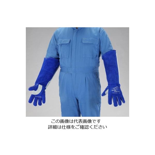 エスコ [M] 溶接用ロング革手袋(牛革) EA353AT-101 1双（直送品）