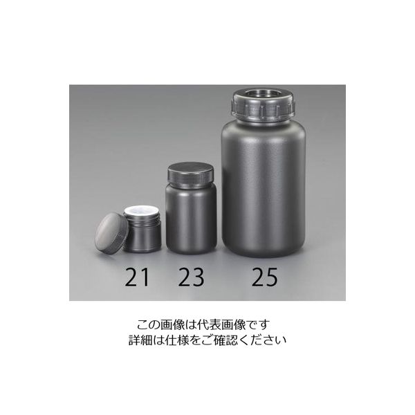 エスコ φ37.5x77mm/ 50ml 遮光型広口ポリ容器(10個 EA508AK-22B 1セット(50個:10個×5パック)（直送品）