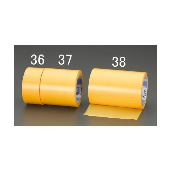 エスコ 100mmx25m 養生テープ(強粘着/外装用/マンゴー) EA944ML-37 1セット(5巻)（直送品）