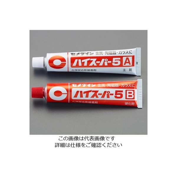 エスコ 80g エポキシ接着剤(クリア・低粘度) EA935KN-2 1セット(5セット)（直送品）