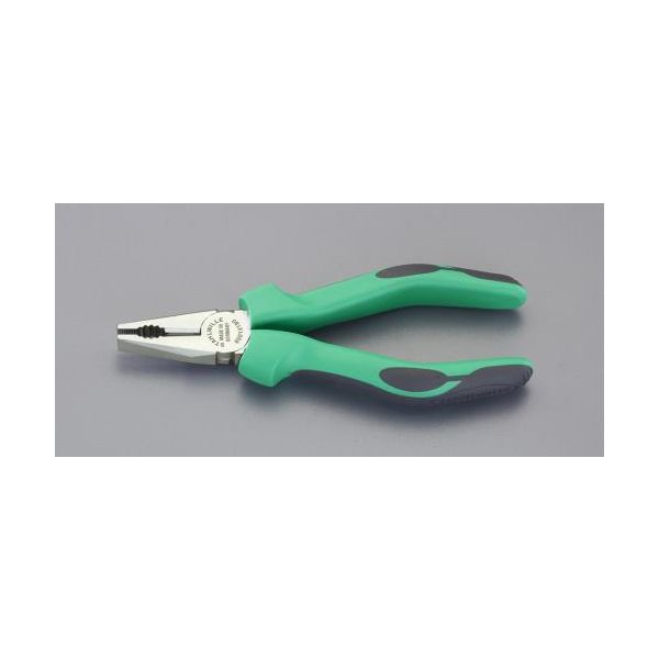 エスコ 160mm ペンチ(磨き/グリップ付) EA534SR-1 1丁（直送品）