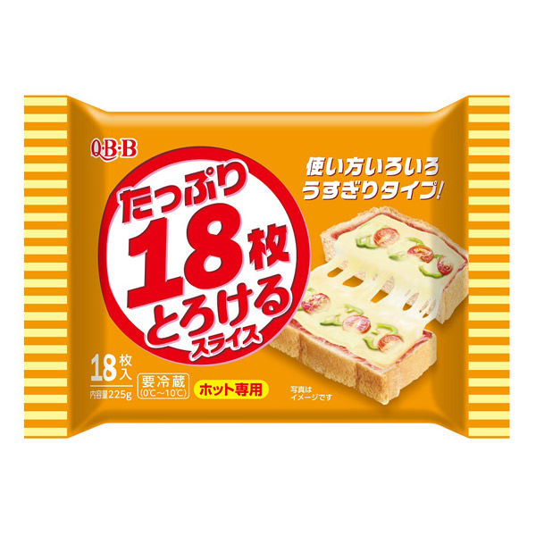 冷蔵]QBB たっぷり18枚とろけるスライス 225g×6個 4903308060546