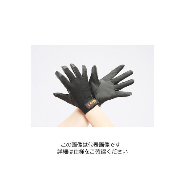 エスコ (ESCO)  [LL] 手袋(ポリウレタン 黒) EA353BG-83