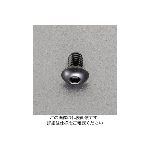 エスコ M 4x12mm六角穴付ボタンボルト(ステンレス/黒色/4本) EA949MS-412 1セット(120本:4本×30セット)（直送品）