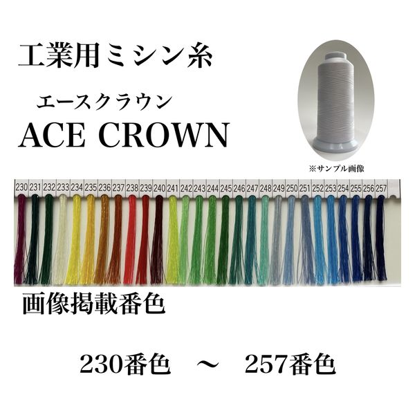 大貫繊維　工業用ミシン糸　エースクラウン#50/3000m　246番色　1セット（3000m巻×6本）（直送品）