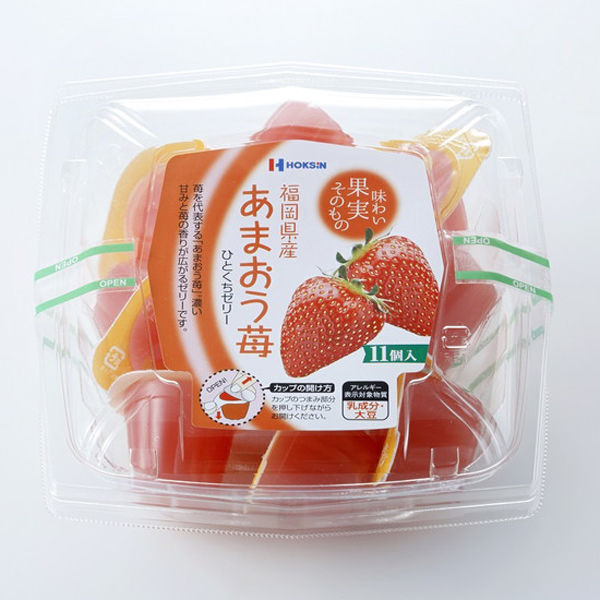 北辰フーズ 福岡県産あまおう苺ひとくちゼリー 21g×11個×12