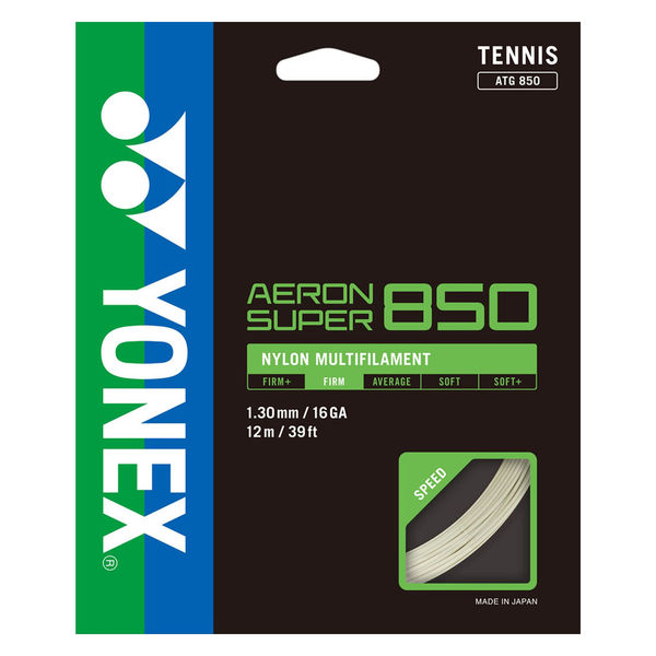 Yonex（ヨネックス) 硬式テニス ガット エアロンスーパー850 ATG850 ホワイト(011) 1個（直送品）