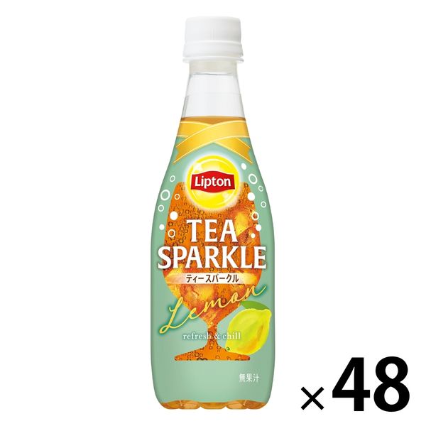 サントリー リプトン TEA SPARKLE（ティースパークル）レモン 410ml 1セット（48本） - アスクル