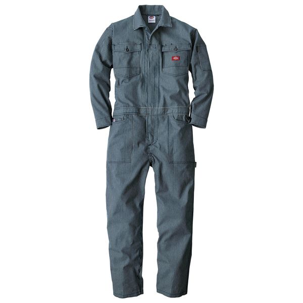 【即購入可能！】ヒッコリーツナギ Lサイズ Dickies D-716 ストレッチヒッコリーツナギ ネイビー 3L