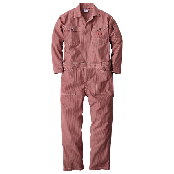 Dickies D-716 ストレッチヒッコリーツナギ レッド M コーコス信岡 1着