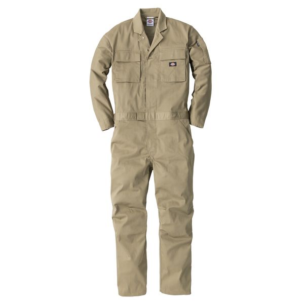 Dickies D-766 T/Cストレッチツナギ カーキ 4L コーコス信岡 1着（直送品） アスクル