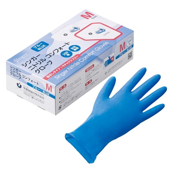 日用品シンガーニトリル ニトリル手袋 使い捨て手袋 粉なし M 30個 