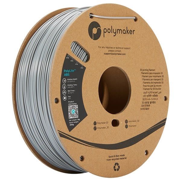 Polymaker PolyLite ABS （1.75mm 1kg） Grey PE01003 1個（直送品）