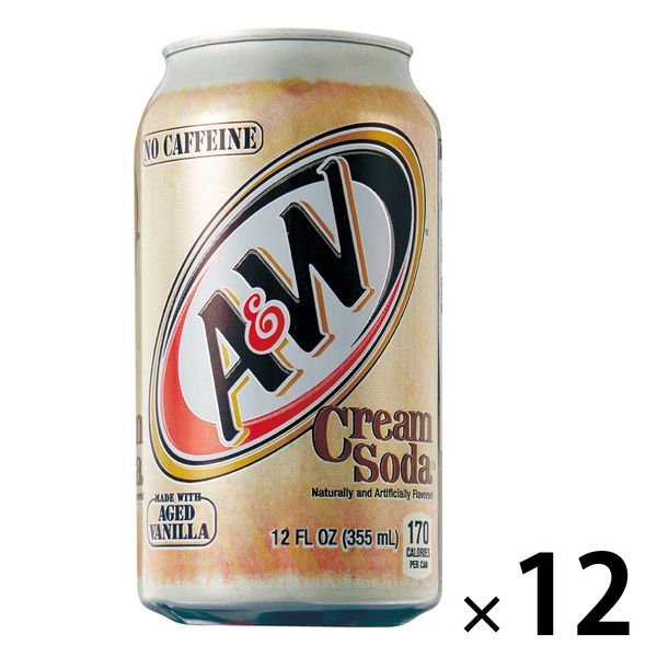 A&W クリームソーダ 355ml 1箱（12缶入） - アスクル