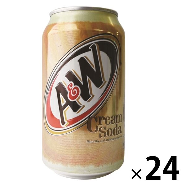 A&W クリームソーダ 355ml 1セット（24缶） - アスクル