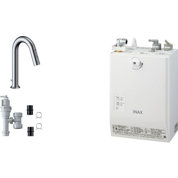 LIXIL 小型電気温水器（ゆプラス）自動水栓一体型壁掛3L セット品 EHMS 