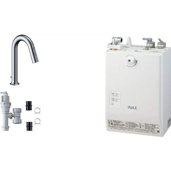 LIXIL 小型電気温水器（ゆプラス）自動水栓一体型壁掛3L セット品 EHMS