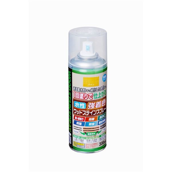 アサヒペン 水性強着色ウッドステインスプレー 300ML パイン 4970925465450 1セット(6缶)（直送品） - アスクル