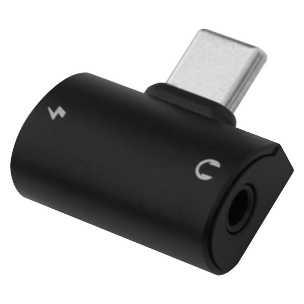 イヤホン変換アダプタ USB Type-C to 3.5mm イヤホンジャック 変換 超小型 充電可能 1個 FSC - アスクル