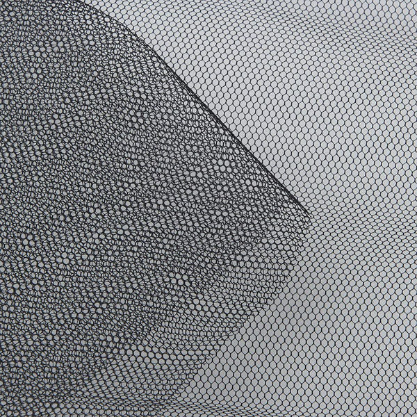 コスモテキスタイル セミハードチュール生地 50デニール 巾115cm×(半折)1m切売カット 黒 AD5035-20-1M（直送品）