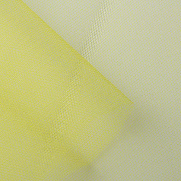 コスモテキスタイル セミハードチュール生地 50デニール 巾115cm×(半折)3m切売カット 黄 AD5035-6-3M（直送品）