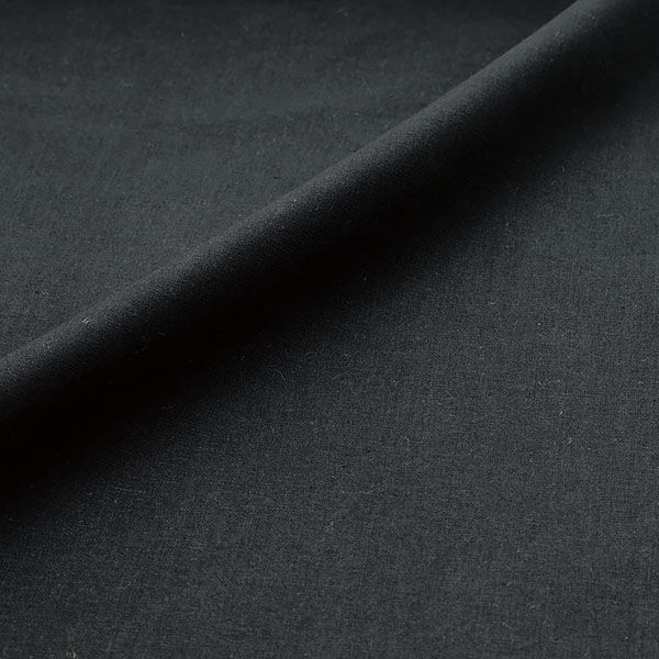 日本紐釦貿易 綿麻キャンバス ブラック 1mカット HCL6001-F-1M　巾約110cm×1mカット（直送品）