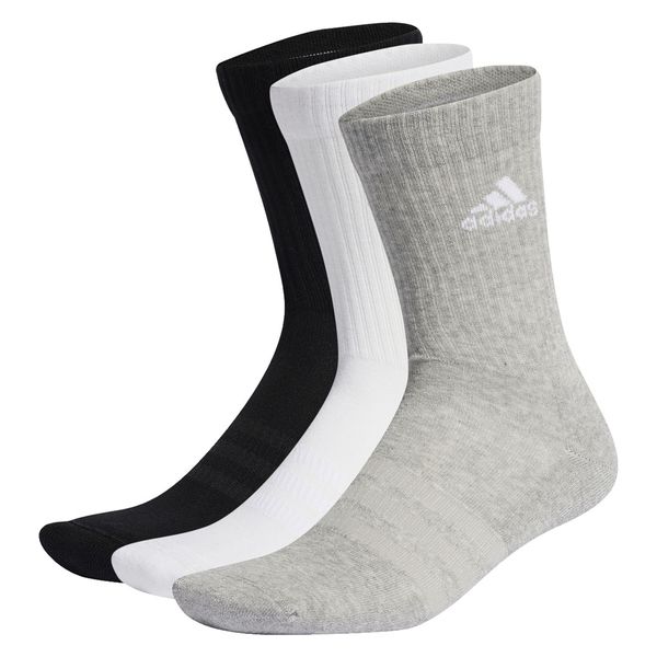 adidas 靴下 クッション クルーソックス L medium grey heather/white/black EBB96 1セット(3足入)
