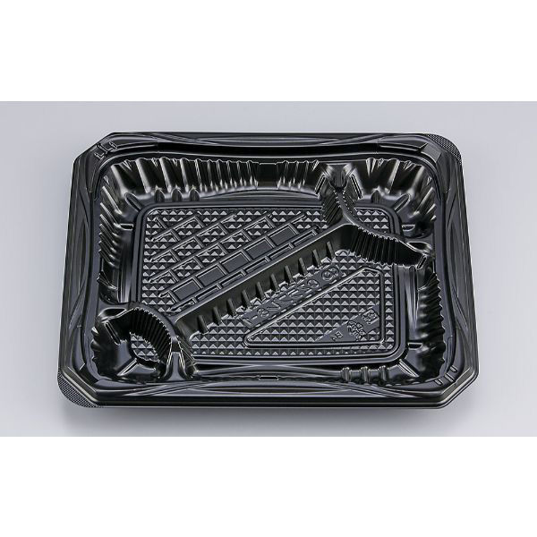 弁当容器　CZラプレ8-1 BS黒本体　400枚(50枚×8) 0124808010525　シーピー化成（直送品）